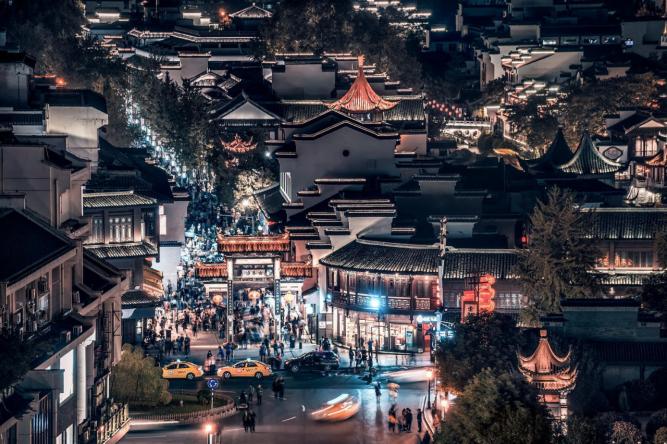 金陵灯市原方案的南京夜景封面配图